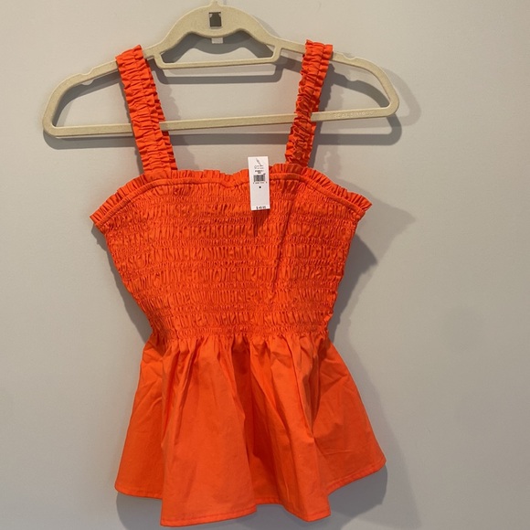 GAP Tops - NWT GAP Orange Boho Mocked Peplum Tank